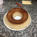 El cooksnap de Alex cuando hizo Pudin-flan de bizcocho marmolado.