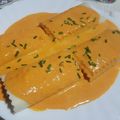 El cooksnap de Irene Yacobi cuando hizo Canelones rellenos de brócoli y salmón con salsa de piquillos.