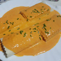 El cooksnap de Irene Yacobi cuando hizo Canelones rellenos de brócoli y salmón con salsa de piquillos.