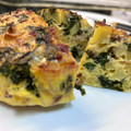 El cooksnap de Marta cuando hizo Tortilla de patatas con espinacas, piñones y jamón.