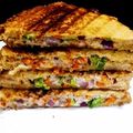 sandhya Dutta 's cooksnap of when they made ভেজিটেবলস চীজ টোস্ট (vegetable cheese toast recipe in Bengali).