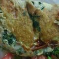 El cooksnap de Sabrina Rodas cuando hizo Omelette de espinacas y queso.