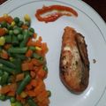 Cooksnap dari Azzah Nilawaty untuk resep Steak salmon dengan mashed potato dan broccoli