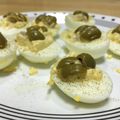 Yusuf's cooksnap of when they made Flora's Simple Deviled Eggs.