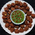 Malati Raha's cooksnap of when they made Moong Dal Potato Fritters (Pakore).