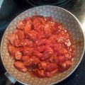El cooksnap de KARLA REZZIO cuando hizo Salchichas a la diabla.