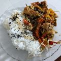 El cooksnap de Gonzalo Saya cuando hizo Chop suey de pollo con arroz.
