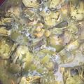 El cooksnap de Jonas Cobos cuando hizo Alcachofas con gambas, genial para dieta.