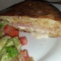 El cooksnap de Aldana Aguilar cuando hizo Tortilla de papá rellena con jamón y queso.