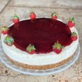 Cooksnap dari swidakarin untuk resep #186. Unbaked Strawberry Cheesecake