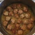 El cooksnap de Pilar cuando hizo Albóndigas con salsa de trufa y couscous.