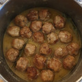 El cooksnap de Pilar cuando hizo Albóndigas con salsa de trufa y couscous.