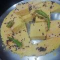 Aruna Thapar's cooksnap of when they made Khaman Dhokla.