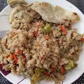 El cooksnap de Jesica cuando hizo Quinoa salvaje con cerdo asado.