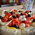 El cooksnap de Arianne cuando hizo Carpaccio de tomate de la huerta con mozzarella.