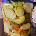 El cooksnap de Verónica cuando hizo Repollitos de Bruselas en escabeche.