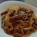 El cooksnap de Teresa cuando hizo Fideos chinos con ternera.