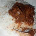 Ayshat Adamawa(U. Maduwa)'s cooksnap of when they made White rice,stew and simple salad.