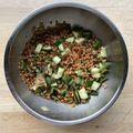 Sam Meadley's cooksnap of when they made Spelt, Artichoke, Sun-Dried Tomatoes, Coriander, Lemon Salad.