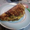 El cooksnap de Nathalie Hilaja cuando hizo Omelette con cebollín y jamón o queso.