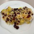 El cooksnap de Soraya F. cuando hizo Merluza encebollada con arándanos.