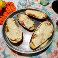 El cooksnap de Claudia Medin cuando hizo Berenjena rellena a la boloñesa.