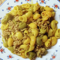 El cooksnap de Merche MR cuando hizo Pasta con carne al curry de cerveza.