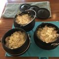 Kevin Culbert's cooksnap of when they made shrimp and scallop in a creamy garlic butter sauce.