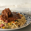 Ikenna's cooksnap of when they made Spaghetti with sauce.
