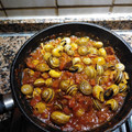 El cooksnap de Maragarita Chuecos cuando hizo Caracoles en salsa de Tomate e Ibéricos.