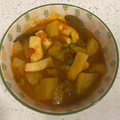 El cooksnap de Ana Guerrero cuando hizo Guiso de pota con patatas y guisantes.
