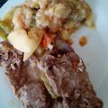 El cooksnap de Luis cuando hizo Chuletas de aguja de cerdo con pimientos verdes al horno.