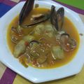 El cooksnap de Lilit cuando hizo Sopa de alcachofas con crustáceos.
