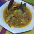 El cooksnap de Lilit cuando hizo Sopa de alcachofas con crustáceos.