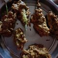 Alia khan's cooksnap of when they made Mirch Ke pakode.