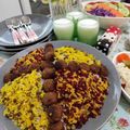 کوک اسنپ الهه آبی بعد از امتحان کردن عدس پلو با گوشت قلقلی.
