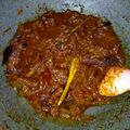Cooksnap shazrina semasa beliau membuat Daging Masak Hitam Berempah.