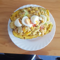 El cooksnap de Maychu cuando hizo Piña rellena de marisco.