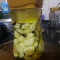 El cooksnap de Ricardo Schneider cuando hizo Ajos agridulces en conserva (Süss-sauer eingelegter Knoblauch).
