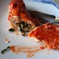 El cooksnap de Marti cuando hizo Canelones de espinaca y carne picada.
