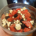 El cooksnap de Xavi cuando hizo Ensalada de sandía y queso feta con vinagreta de olivada.