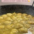 El cooksnap de Juls cuando hizo Albóndigas de rape y langostinos en salsa.
