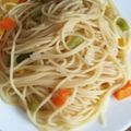 El cooksnap de Juan Jose Mari cuando hizo Espaguetis con verduras y salsa de soja.