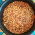 El cooksnap de Guillermito cuando hizo Arroz con conejo.