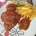 El cooksnap de Duniesky Martínez López cuando hizo Pollo general Tso (chikitiki style). Pollo agripicante.
