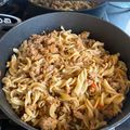 El cooksnap de Janeth Jiménez cuando hizo Tornillos en salsa de tomate y carne molida.