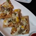Madhvi Dwivedi का कुकस्नैप जब उन्होंने लेफ्टओवर रोटी का पिज़्ज़ा (leftover roti ka pizza recipe in Hindi) बनाया था।
