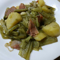 El cooksnap de Miguel Abad cuando hizo Borraja con patata y crujiente de jamón.