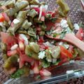 El cooksnap de Berenice Jasso cuando hizo Ensalada de nopales mansos con verduras y queso marinado en tequila las Correa del Ocote.
