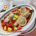 Cooksnap Mahadiah semasa beliau membuat Ikan kerisi masak stim lemon.